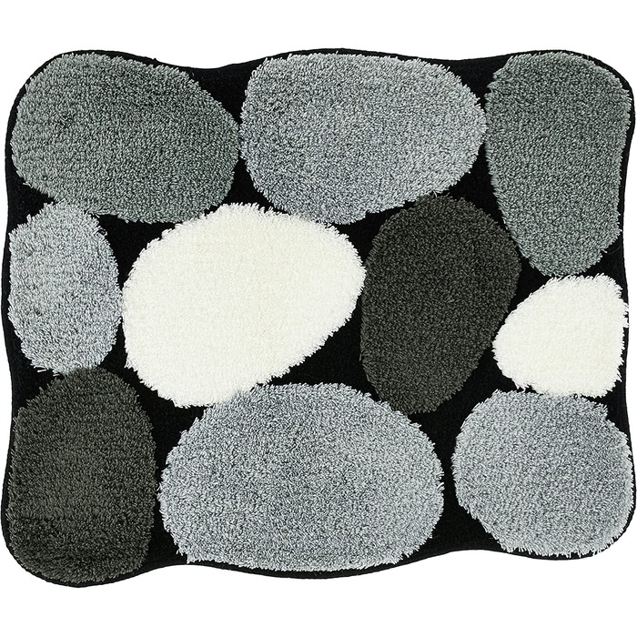 Килимок для ванної Kleine Wolke Stone, 55x65 см, чорний