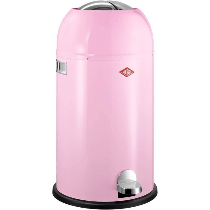 Смітник Wesco Kickmaster 33 л рожевий металевий, 37.5x69 см