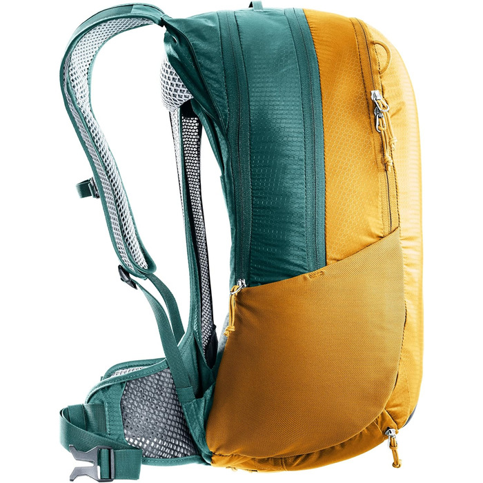 Велосипедний рюкзак Deuter Race Air 14+3 л, коричнево-синій, вентиляція спини