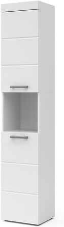 Високий шафа для ванної Vicco Luna, білий, 37x190 см