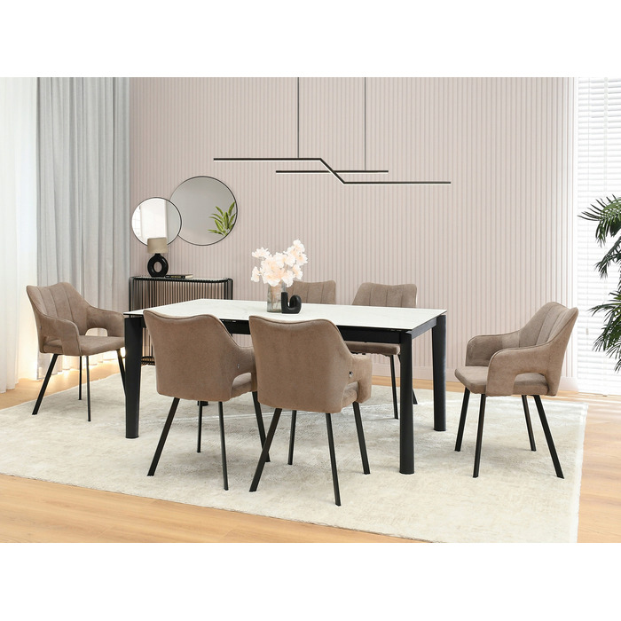 Стілець Mebel-Partner, штучна шкіра, бежевий, 1 шт.