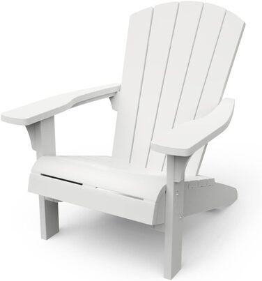Пластикове крісло Keter Allibert Troy Adirondack, антрацит, для саду, тераси та балкона, 93x81x96.5 см, стійке до погодних умов