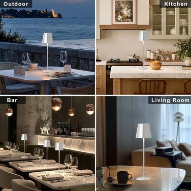 Бездротова LED настільна лампа PreeOtti, диміруєма, 3 кольори, сенсорна, акумуляторна, USB-C, для вулиці, тумбочки, столу, кемпінгу, сріблясто-сіра