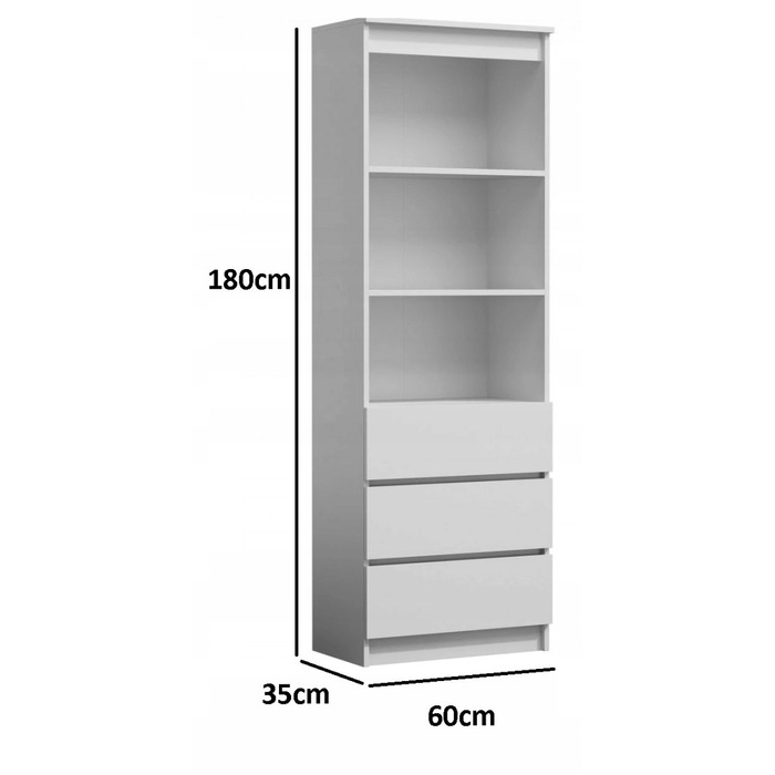 Стелаж TopEshop 60 x 180 x 35 см, білий