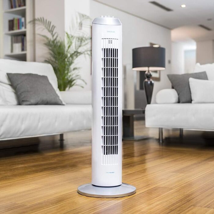 Вентилятор Cecotec EnergySilence 8090 Skyline 84 см, 60 Вт, з таймером, білий