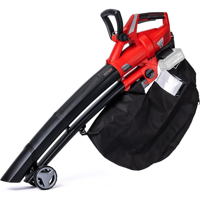 Einhell GE-CL 36 Li E-Solo Акумуляторний пилосос-повітродувка Power X-Change (2x18V, 210 км/год, безщітковий мотор, 45л мішок, ремінь, без акумулятора та зарядного пристрою)