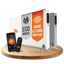 Електричний конвектор LEBENLANG 2000Вт з WiFi та керуванням через додаток, енергоощадний обігрівач повітря, білий