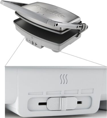 Сендвічниця Breville DuraCeramic для 2 тостів, паніні, нержавіюча сталь, кафе-стиль