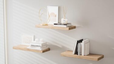 Набір полиць настінних Wyewye Wandregal Holz 3 шт., деревина, 40x15x2.5 см, для спальні, кухні, вітальні, офісу
