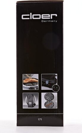Вафельниця Cloer 171, 930 Вт, 16 см, антипригарна, металева, біла, для серцевидних вафель, без сигналу