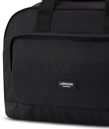 Larkson Weekender Finja Medium чорна дорожня сумка для жінок і чоловіків з відділенням для взуття, ручна поклажа, водовідштовхувальна, із переробленого PET