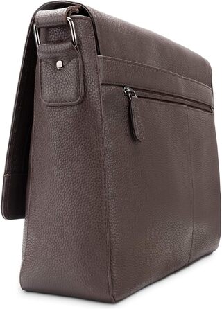 Шкіряна сумка для ноутбука LEABAGS Oxford 15 дюймів з оксфорду та натуральної шкіри для чоловіків та жінок, коричнева (Velvet Brown Rough)