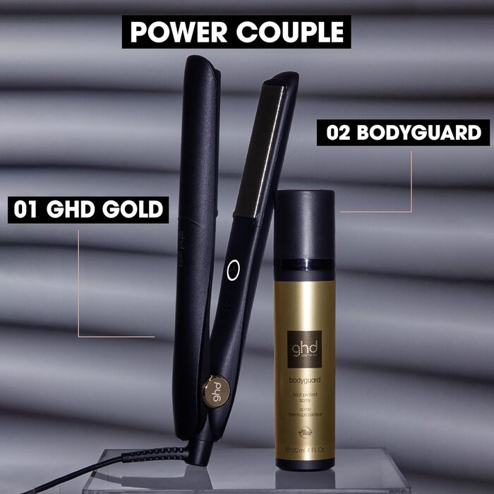 ghd gold – професійний випрямляч для волосся, 185°C, двозонна технологія, для випрямлення, завивки та хвиль, чорний, стара упаковка