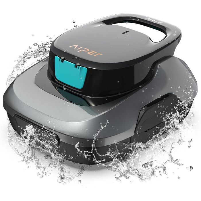 Робот-пилосос для басейну AIPER Scuba X1 з Wi-Fi, 25200 л/год, фільтр 3 мкм, для вбудованих басейнів, сірий