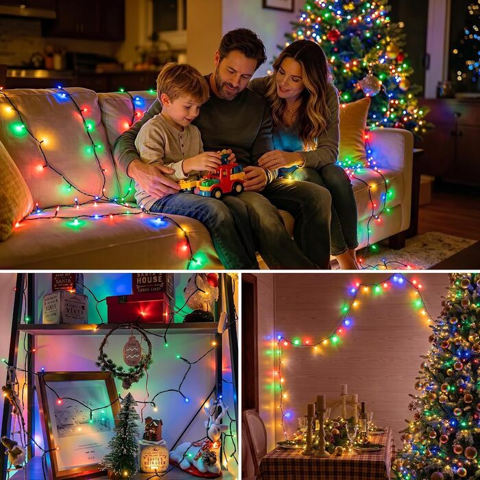 Світлодіодна гірлянда для вулиці та дому 80м, 800 LED, багатоколірна, IP44 водонепроникна, 8 режимів роботи з таймером та пам'яттю, для саду, балкона та кемпінгу