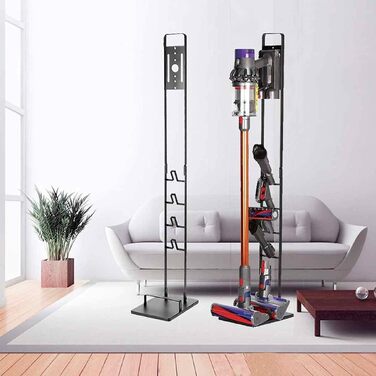 Металевий підлоговий стійка-тримач Recamania для бездротових пилососів Dyson, нержавіюча сталь, сріблястий
