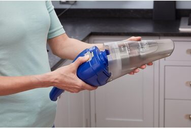 Пилосос ручний BLACK+DECKER Dustbuster NVC115WA, акумуляторний, 3.6V, без мішка, кобальтово-синій, широка насадка, знімний контейнер, насадка для щілин і меблів, зарядна станція