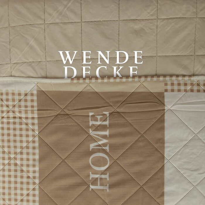 Покривало стьобане Home Beige 220x240 см з утеплювачем, двостороннє, літній плед-покривало