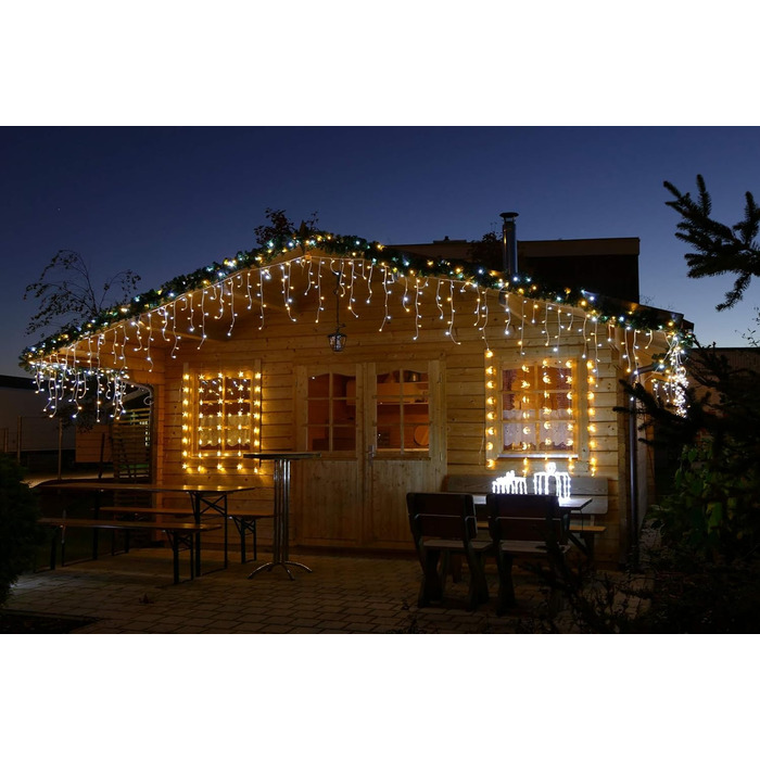 Світлодіодна гірлянда Gartenpirat 4,2 м 168 LED бурштинова, таймер, для вулиці та дому, новорічна ілюмінація