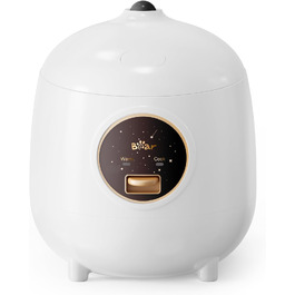 Рисварка Bear 1.2л (2 чашки) біла: мініатюрна, з антипригарним покриттям, BPA-free, портативна