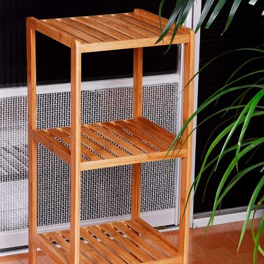 Бамбукова полиця для ванної Relaxdays, 3 яруси, 79x33x33 см, натуральне дерево, для кухні та ванної кімнати