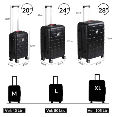 Валіза Exopack Black M ABS 40L