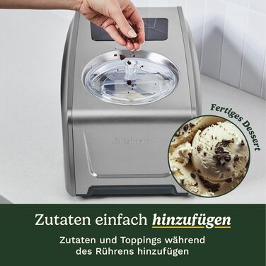 Морожениця Cuisinart FreezeEase самоохолоджувана, срібляста – для морозива, сорбету, замороженого йогурту (без попереднього заморожування, 3 режими, 40 хв)