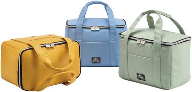 Термосумка Elegante City 10,5 л, 28x18x21 см, жовта, для пікніка, школи, подорожей, косметики, з широкими ручками