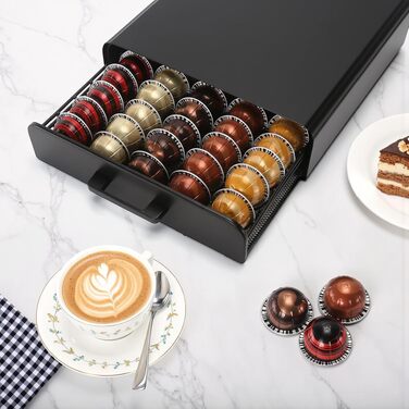 Підставка-органайзер для капсул Nespresso Vertuo, металевий тримач-шухляда для кавових капсул