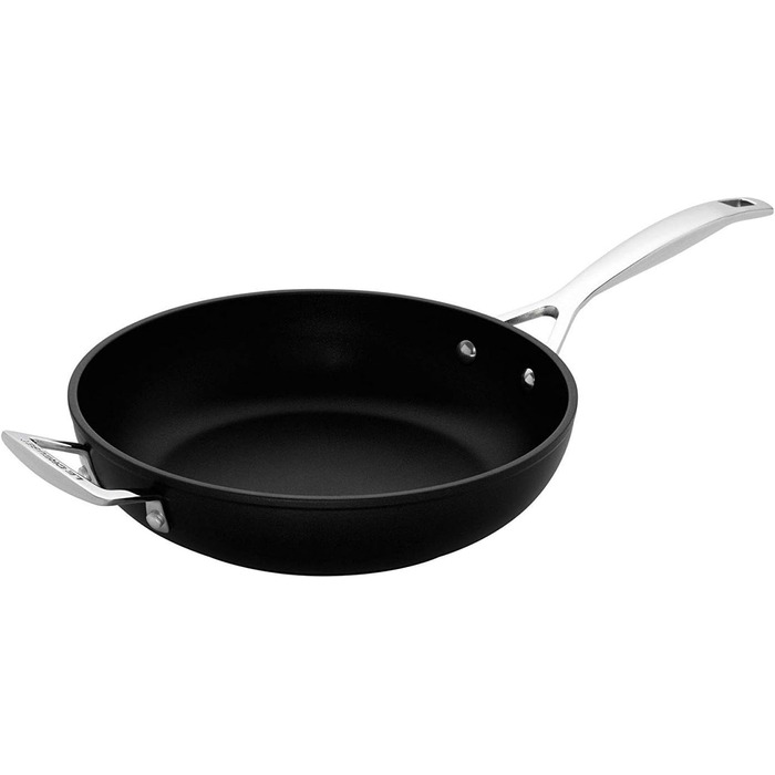 Сковорода LE CREUSET з антипригарним покриттям, діаметр 30 см, для всіх типів плит (включно з індукцією), антрацит/срібло