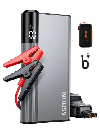 Бустерний пускач AstroAI Powerbank 8000A для автомобіля та мотоцикла, помаранчевий