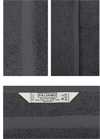 Набір рушників Betz Palermo 12 шт. 100% бавовна, антрацит: 2 пляжних, 4 для рук, 2 гостьових, 2 для мила, 2 рукавички