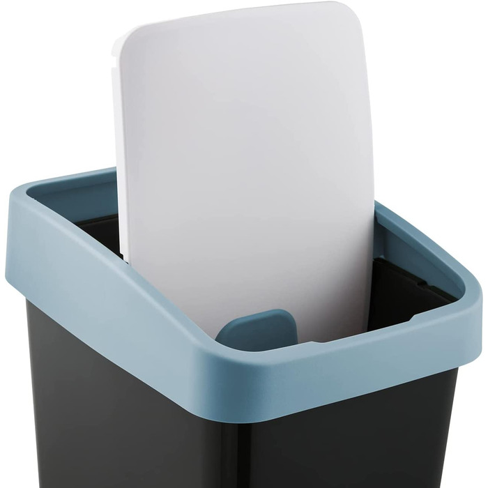 Преміум сміттєвий бак Keeeper з відкидною кришкою Soft Touch 45 л, Nordic Blue