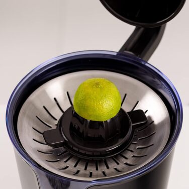 Citrus Press Taurus Easy Press 1000 Legend 1000W Електрична соковижималка для цитрусових з нержавіючої сталі, 650 мл, без BPA, чорна