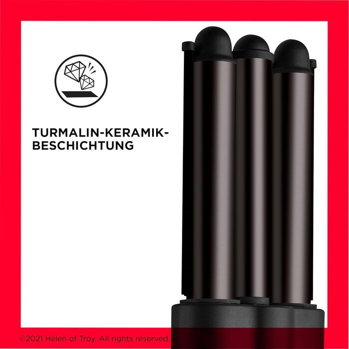 Плойка для волосся Revlon Wave Master Jumbo з трьома турмалін-керамічними пластинами, 30 режимів температури до 190°C