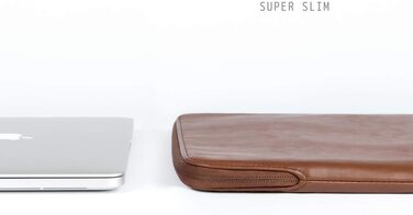 Захисний чохол-папка Comfyable Slim з PU-шкіри для MacBook Air та MacBook Pro 13/13.3/14 дюймів (M1, M2, M3, M4, M5, 2021-2026), коричневий
