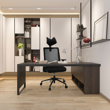Офісне крісло / поворотне крісло SKATE MA сітка / тканина чорна hjh OFFICE