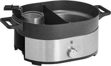 WMF Küchenminis 220 Вт: Міні-пароварка з контейнером для ланчу, компактний, Cromargan® матовий (Пароварка та Hot Pot)