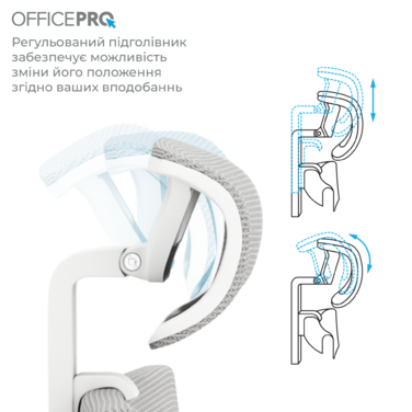 Крісло офісне OfficePro Elegant OC600-W-LG-LG