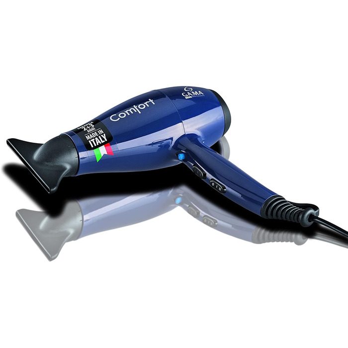Фен Gama Italy Professional Comfort, 2200 Вт, AC-мотор, 3 м кабель, вироблено в Італії, гарантія 2+3 роки