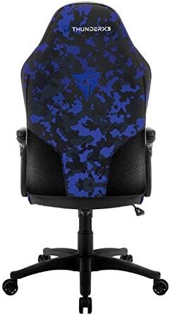 Ігрове крісло ThunderX3 BC1 CAMO синє, ергономічний стілець для геймерів, комп'ютерний стілець з регульованою спинкою, камуфляж