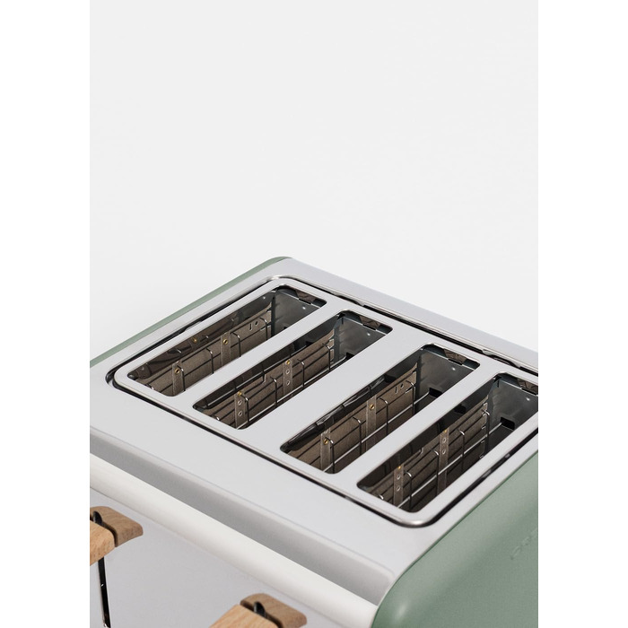 Тостер CREATE TOAST Retro Doble Салатовий - 6 режимів, підігрів, розморожування, термостат, 750W