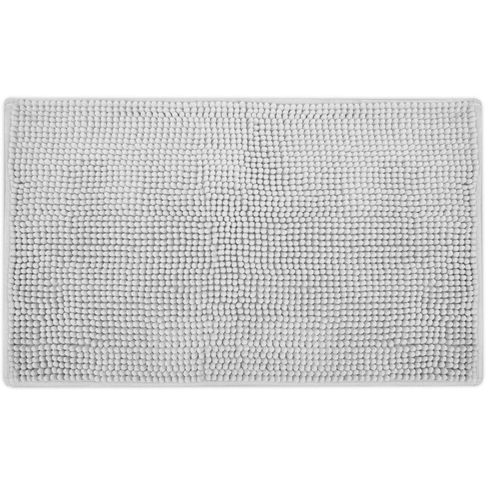 Килимок для ванної Beautissu BeauMare 70x100 см, білий, мікрофібра, нековзкий, м'який, машинне прання
