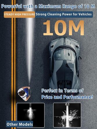 Акумуляторний високонапірний мийник Hydro Blast 21V 775PSI 336л/год з 2 акумуляторами 4.0Ah, 6-в-1, поворотна насадка, пінозмивач, шланг 5м, для авто, тераси, вікон, саду