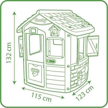 Дитячий будиночок Smoby Life Jura Lodge (115x123x132 см) з переробленого пластику - вуличний будиночок для дітей з годівницею для птахів, для саду та тераси, від 2 років