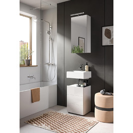 Набір меблів для ванної xonox.home Vira X2LA9B11, 2 предмети, білий глянець, корпус меламін, з підсвіткою