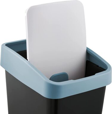 Преміум сміттєвий бак Keeeper з відкидною кришкою Soft Touch 45 л, Nordic Blue