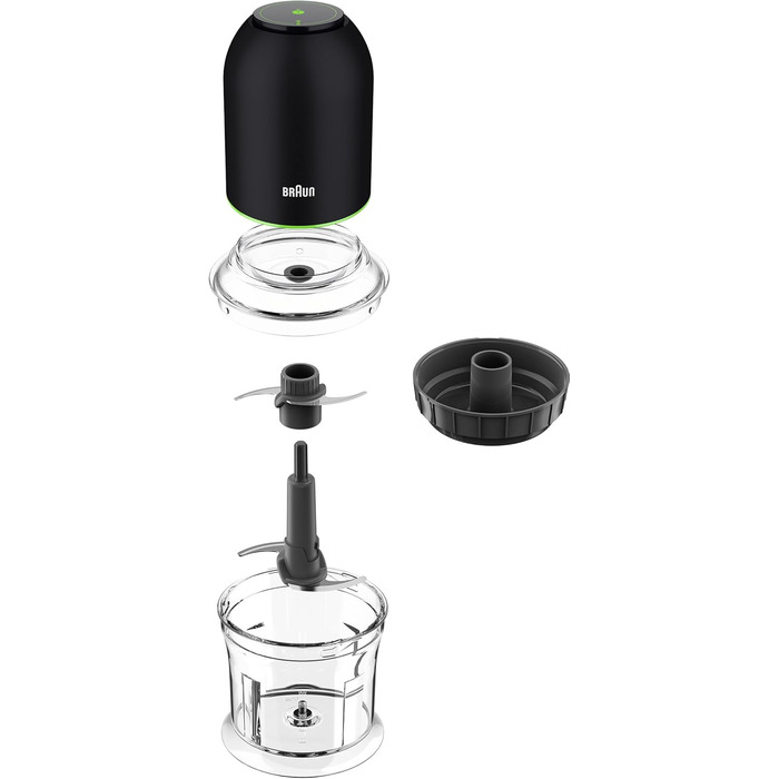 Подрібнювач Braun MultiPractic 3 CH3011BK чорний, 500 Вт, 4 леза з нержавіючої сталі, для льоду, посудомийна машина