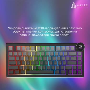 Бездротова механічна клавіатура Ajazz AK820 V2 White Peach Switch (AK820-V2-WP-S-W)