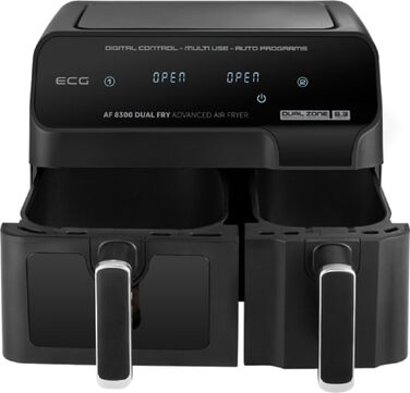 Фритюрниця ECG AF 8300 Dual Fry, 8,3 л, 2700 Вт, подвійна чаша, електрична